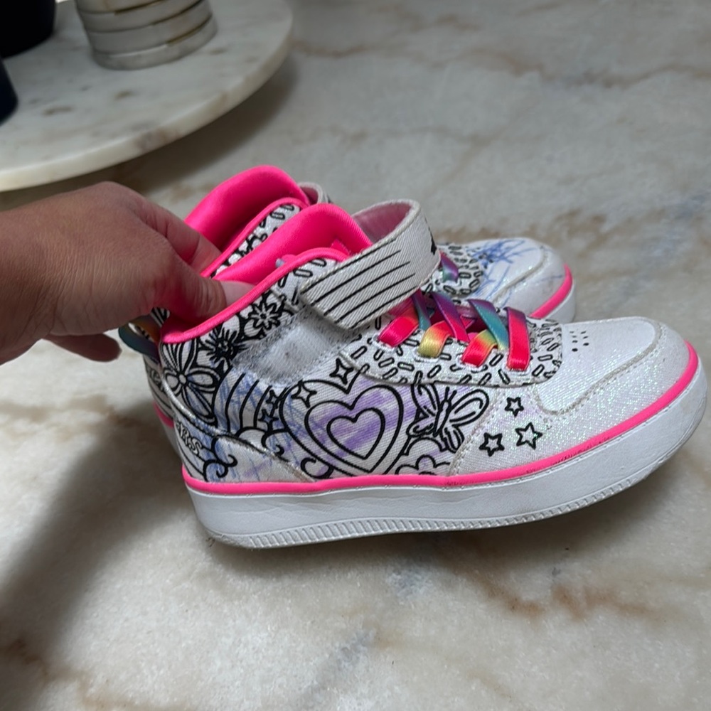 Colorful Kids High-Top Sneakers